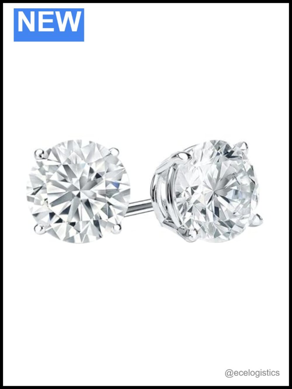 925 Sterling Silver Cubic Zirconia Stud Earrings